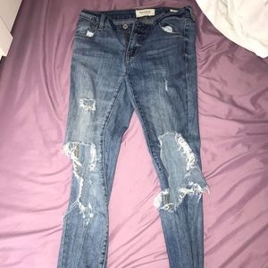 Pacsun Ripped Skinny Jeans Medium Wash for Women